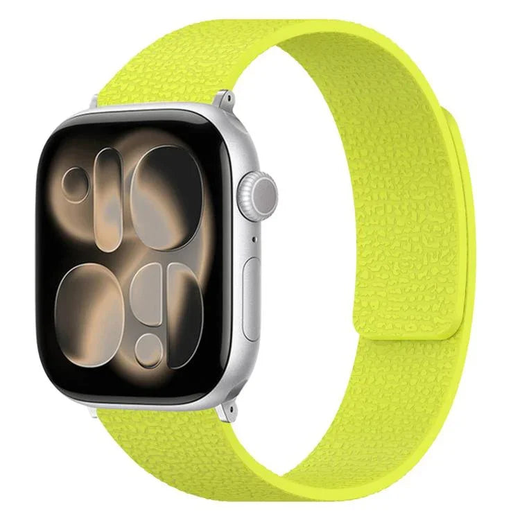 Magnetisches Silikon-Uhrenarmband mit Litschi-Textur, für Apple Watch 46 mm / 49 mm / 45 mm / 44 mm, für Apple Watch 42 mm / 41 mm / 40 mm / 38 mm