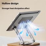 J27 Desktop Klappbarer Drehbarer Holzsockel Tablets Laptops Metall Kühlhalter, J27