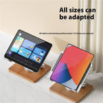 J27 Desktop Klappbarer Drehbarer Holzsockel Tablets Laptops Metall Kühlhalter, J27
