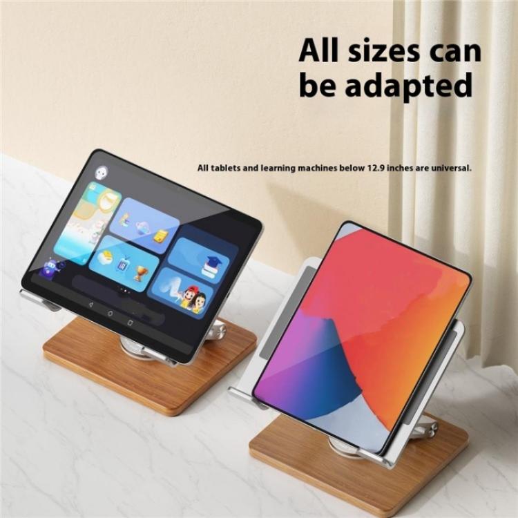J27 Desktop Klappbarer Drehbarer Holzsockel Tablets Laptops Metall Kühlhalter, J27