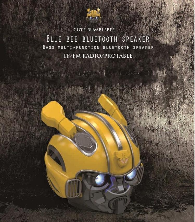 5.0 Bluetooth-Lautsprecher, Bumblebee Cartoon-Lautsprecher, unterstützt TF, FM-Funktion, Metallmaterial