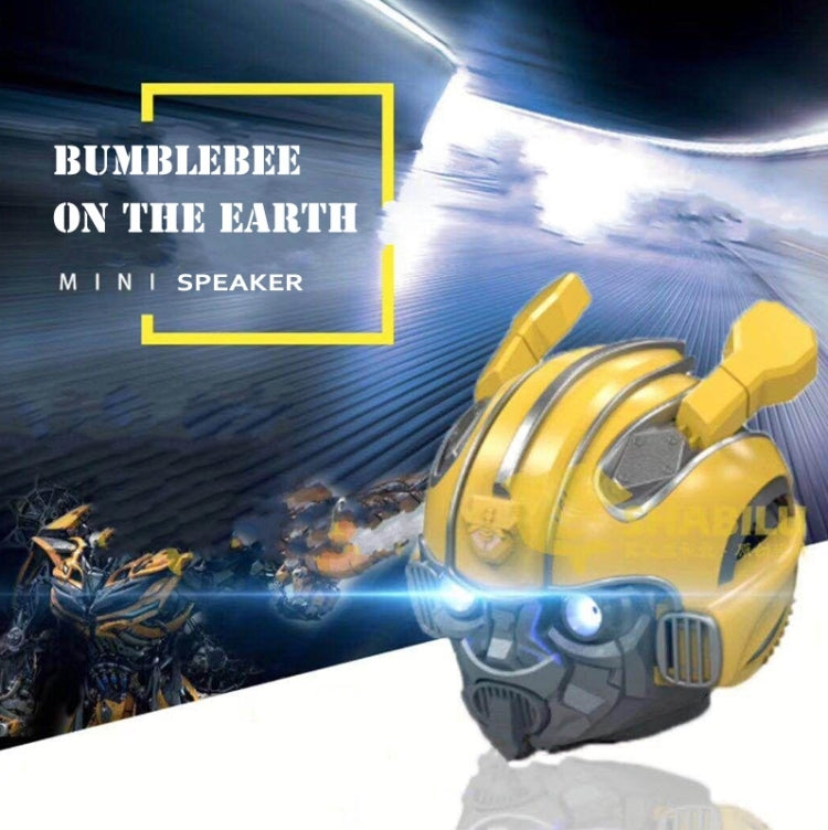 5.0 Bluetooth-Lautsprecher, Bumblebee Cartoon-Lautsprecher, unterstützt TF, FM-Funktion, Metallmaterial
