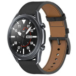 22-mm-Lederarmband mit Druckknopf, passend für Samsung Galaxy Watch3 (45 mm)