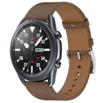 22-mm-Lederarmband mit Druckknopf, passend für Samsung Galaxy Watch3 (45 mm)
