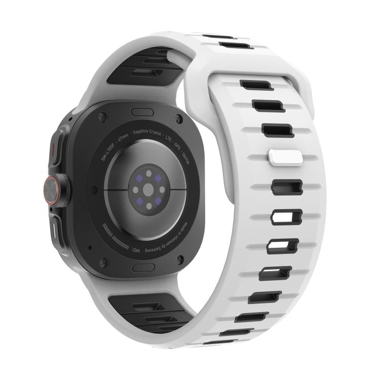 Two Color Reverse Buckle Silicone Watch Band, For Galaxy Watch Ultra2 2026 / 2025 / 1 2024