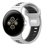 Zweifarbiges Silikonarmband mit umgekehrter Schnalle, für Google Pixel Watch 4 / Watch 3 45mm