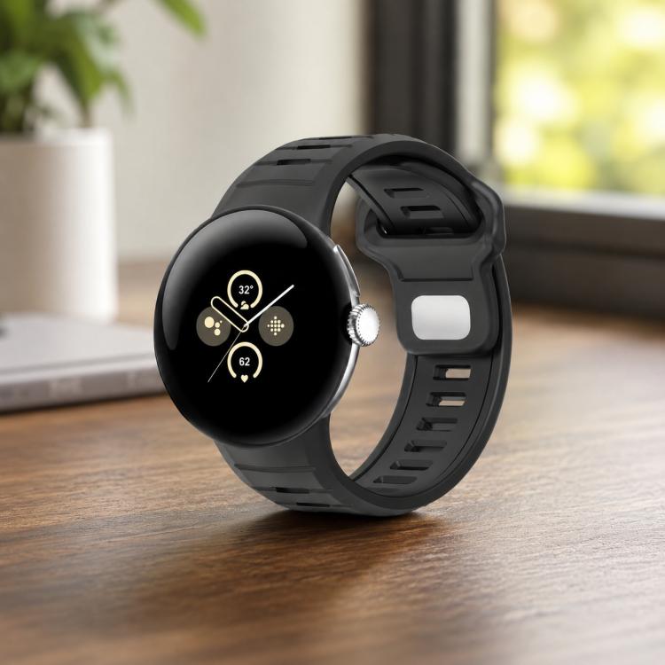 Zweifarbiges Silikonarmband mit umgekehrter Schnalle, für Google Pixel Watch 4 / Watch 3 45mm