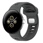 Zweifarbiges Silikonarmband mit umgekehrter Schnalle, für Google Pixel Watch 4 / Watch 3 45mm