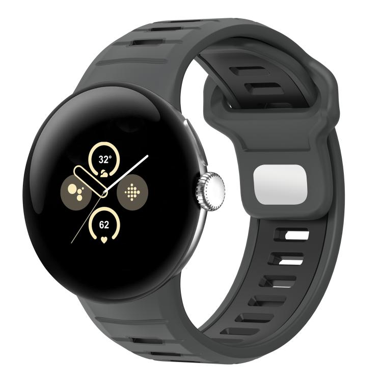 Zweifarbiges Silikonarmband mit umgekehrter Schnalle, für Google Pixel Watch 4 / Watch 3 45mm