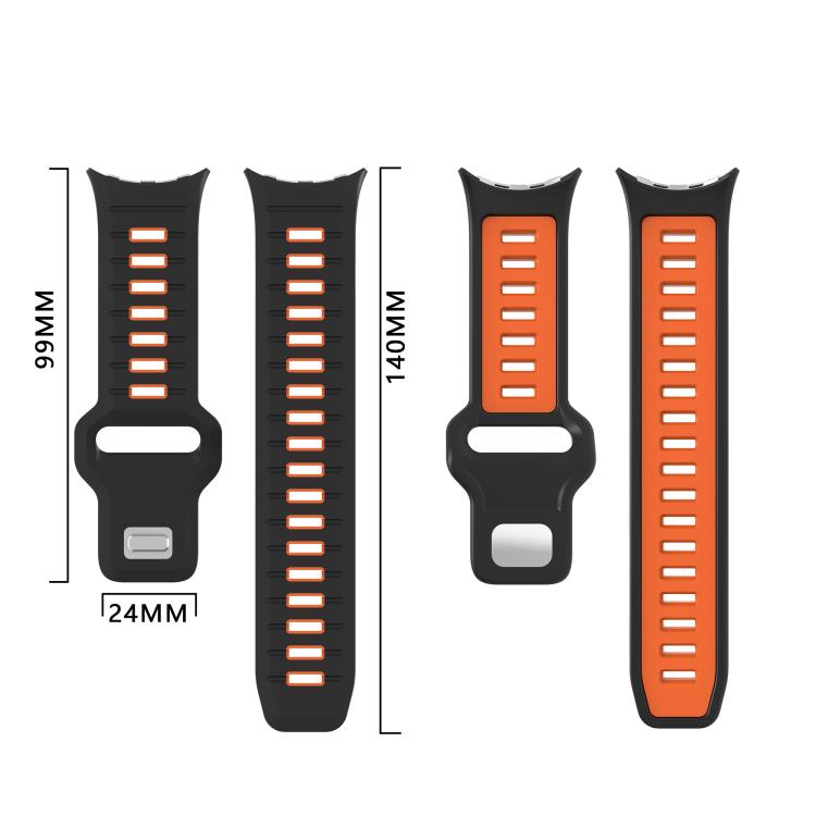 Zweifarbiges Silikonarmband mit umgekehrter Schnalle, für Google Pixel Watch 4 / Watch 3 45mm