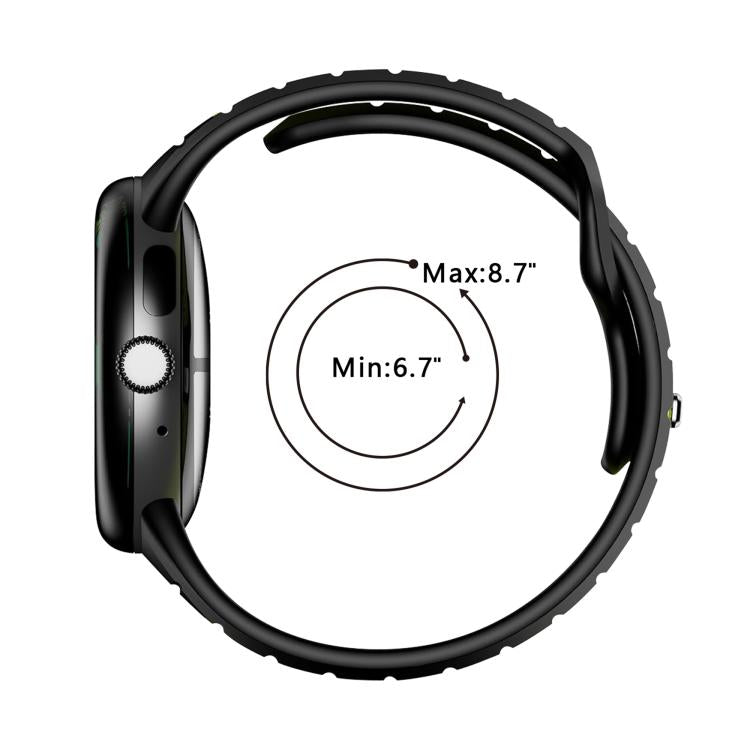 Zweifarbiges Silikonarmband mit umgekehrter Schnalle, für Google Pixel Watch 4 / Watch 3 45mm