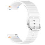 20 mm breites Silikon-Uhrenarmband mit Wellenmuster und Ziernähten, passend für Samsung Galaxy Watch 7 (40/44 mm)