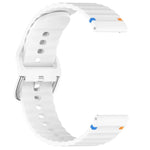 20 mm breites Silikon-Uhrenarmband mit Wellenmuster und Ziernähten, passend für Samsung Galaxy Watch 7 (40/44 mm)