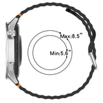 20 mm breites Silikon-Uhrenarmband mit Wellenmuster und Ziernähten, passend für Samsung Galaxy Watch 7 (40/44 mm)