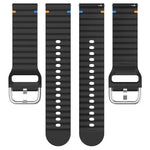 20 mm breites Silikon-Uhrenarmband mit Wellenmuster und Ziernähten, passend für Samsung Galaxy Watch 7 (40/44 mm)