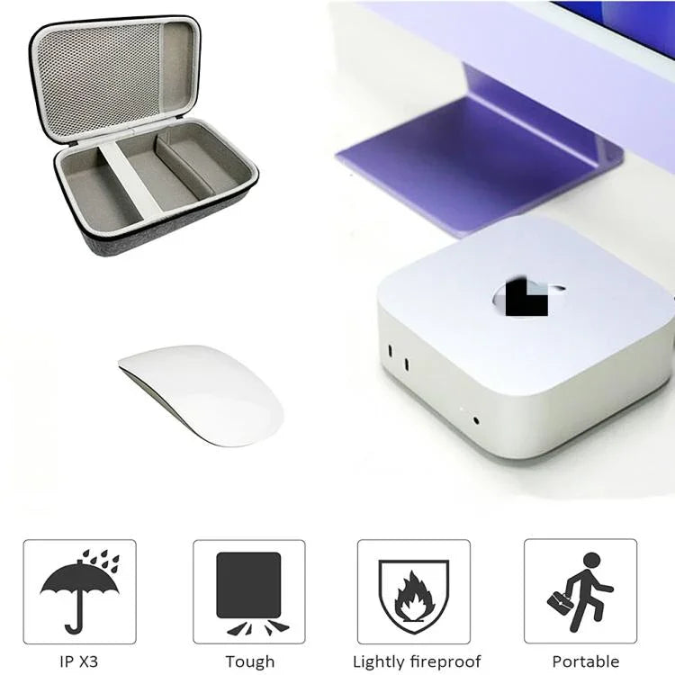 Für Apple Mac Mini M4 2024 Aufbewahrungstasche Tragbare Stoßfeste Hartschalentasche, Handtasche