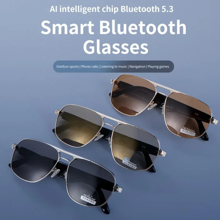 GS02 Smart Glasses, unterstützt Sprachassistenten / Bluetooth-Anrufe / Fernsteuerung der Fotografie