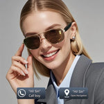 GS02 Smart Glasses, unterstützt Sprachassistenten / Bluetooth-Anrufe / Fernsteuerung der Fotografie