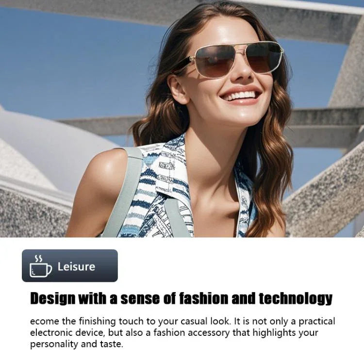 GS02 Smart Glasses, unterstützt Sprachassistenten / Bluetooth-Anrufe / Fernsteuerung der Fotografie