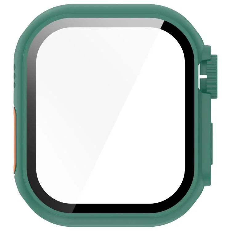 Change to Ultra 49mm Tempered Film Integrated PC Button Watch Case, For Apple Watch Series 6 / 5 / 4 & SE 44mm, For Apple Watch Series 6 / 5 / 4 & SE 40mm, For Apple Watch Series 11 / 10 46mm, For Apple Watch Series 11 / 10 42mm                        ...