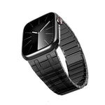 Magnetisches Milanaise-Armband aus Edelstahl mit einer Perle, passend für Apple Watch 46 mm / 49 mm / 45 mm / 44 mm