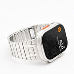 Magnetisches Milanaise-Armband aus Edelstahl mit einer Perle, passend für Apple Watch 46 mm / 49 mm / 45 mm / 44 mm