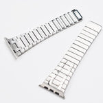 Magnetisches Milanaise-Armband aus Edelstahl mit einer Perle, passend für Apple Watch 46 mm / 49 mm / 45 mm / 44 mm
