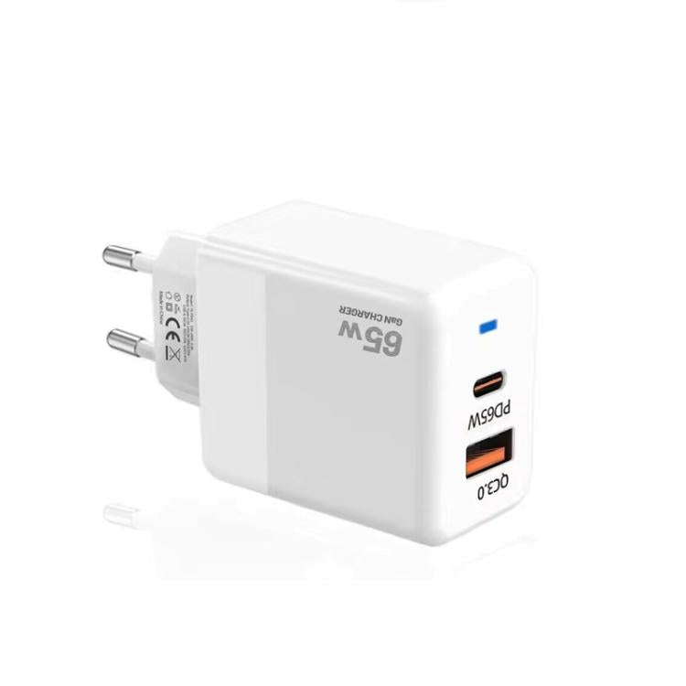 GaN PD 45W + QC3.0 USB Vollständig kompatibles Protokoll-Ladegerät, EU Stecker, EU Stecker