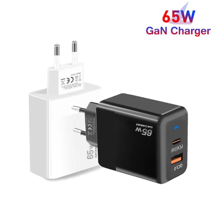 GaN PD 45W + QC3.0 USB Vollständig kompatibles Protokoll-Ladegerät, EU Stecker, EU Stecker