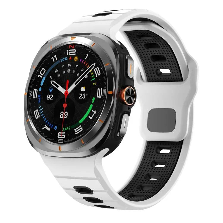 Silikon-Uhrenarmband mit horizontalen Streifen und umgekehrter Schnalle, für Samsung Galaxy Watch Ultra 47 mm / Ultra 2025