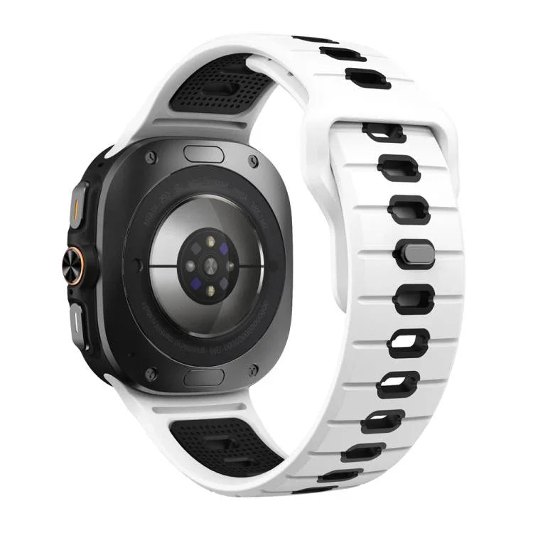 Silikon-Uhrenarmband mit horizontalen Streifen und umgekehrter Schnalle, für Samsung Galaxy Watch Ultra 47 mm / Ultra 2025