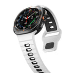 Silikon-Uhrenarmband mit horizontalen Streifen und umgekehrter Schnalle, für Samsung Galaxy Watch Ultra 47 mm / Ultra 2025