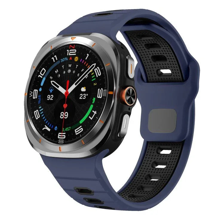 Silikon-Uhrenarmband mit horizontalen Streifen und umgekehrter Schnalle, für Samsung Galaxy Watch Ultra 47 mm / Ultra 2025