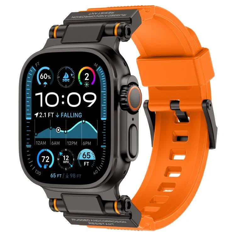 Kalebol Outdoor Explorer Metal Connector TPU Watch Band, For Apple Watch 46mm / 49mm / 45mm / 44mm