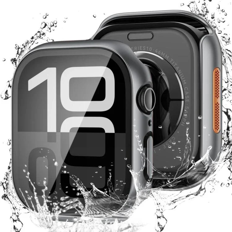 Gehärteter Film Integrierte PC-Uhrenschutzhülle, für Apple Watch Series 6 / 5 / 4 & SE 44mm, für Apple Watch Series 6 / 5 / 4 & SE 40mm, für Apple Watch Series 11 / 10 46mm, für Apple Watch Series 11 / 10 42mm, für Apple Watch Series 9 / 8 / 7 45mm