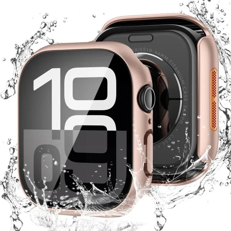 Gehärteter Film Integrierte PC-Uhrenschutzhülle, für Apple Watch Series 6 / 5 / 4 & SE 44mm, für Apple Watch Series 6 / 5 / 4 & SE 40mm, für Apple Watch Series 11 / 10 46mm, für Apple Watch Series 11 / 10 42mm, für Apple Watch Series 9 / 8 / 7 45mm