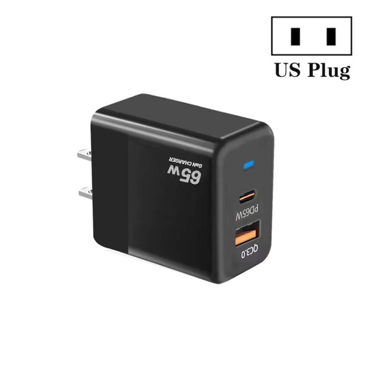PD41 GaN PD 45W + USB-Ladegerät mit USB-C-auf-USB-C / 8-Pin-Datenkabel für iPhone, US-Stecker
