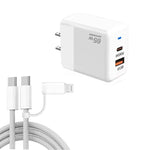 PD41 GaN PD 45W + USB-Ladegerät mit USB-C-auf-USB-C / 8-Pin-Datenkabel für iPhone, US-Stecker