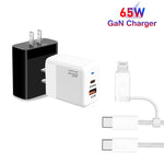 PD41 GaN PD 45W + USB-Ladegerät mit USB-C-auf-USB-C / 8-Pin-Datenkabel für iPhone, US-Stecker