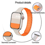 Schlankes, magnetisches Silikon-Armband mit drei Perlen in I-Form, passend für Apple Watch 46 mm / 49 mm / 45 mm / 44 mm und 42 mm / 41 mm / 40 mm / 38 mm