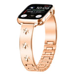 Metallarmband mit Schneeflockenmotiv, passend für Apple Watch 46 mm / 49 mm / 45 mm / 44 mm und 42 mm / 41 mm / 40 mm / 38 mm