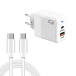 PD41 GaN PD 45W + USB Ladegerät mit Typ-C auf Typ-C Datenkabel, EU Stecker, EU Stecker