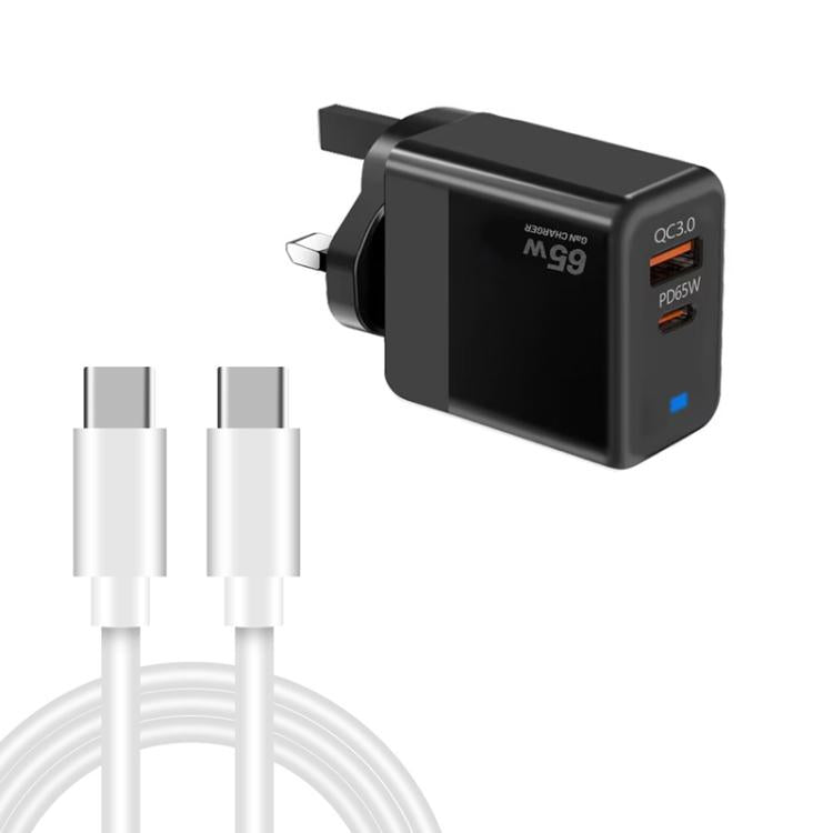 PD41 GaN PD 45W + USB Ladegerät mit Typ-C zu Typ-C Datenkabel, UK Stecker, US Stecker
