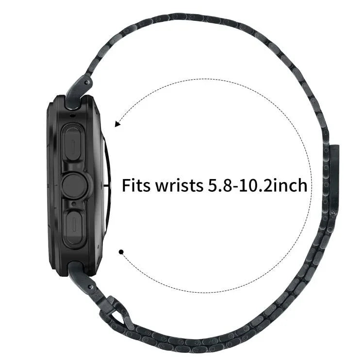 Neun-Perlen-Magnetverschluss-Uhrenarmband aus Edelstahl, für Samsung Galaxy Watch Ultra 47 mm / Ultra 2025
