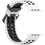 Ocean Silikon-Uhrenarmband mit zweireihiger Lochung in zwei Farben, für Apple Watch 46 mm / 49 mm / 45 mm / 44 mm