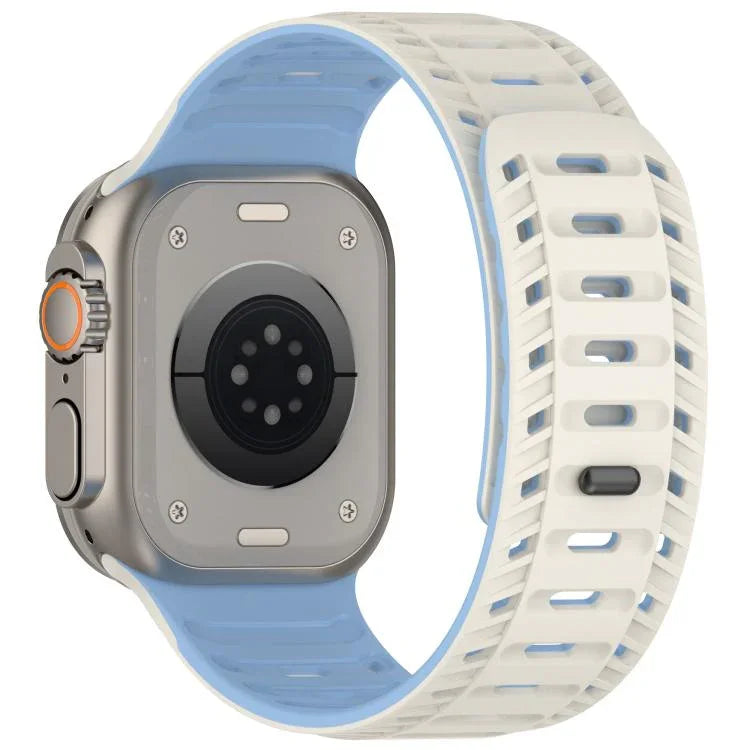 Mountain Armor Magnetisches Silikon-Uhrenarmband, für Apple Watch 46 mm / 49 mm / 45 mm / 44 mm, für Apple Watch 42 mm / 41 mm / 40 mm / 38 mm