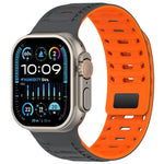 Mountain Armor Magnetisches Silikon-Uhrenarmband, für Apple Watch 46 mm / 49 mm / 45 mm / 44 mm, für Apple Watch 42 mm / 41 mm / 40 mm / 38 mm