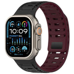 Mountain Armor Magnetisches Silikon-Uhrenarmband, für Apple Watch 46 mm / 49 mm / 45 mm / 44 mm, für Apple Watch 42 mm / 41 mm / 40 mm / 38 mm