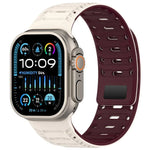 Mountain Armor Magnetisches Silikon-Uhrenarmband, für Apple Watch 46 mm / 49 mm / 45 mm / 44 mm, für Apple Watch 42 mm / 41 mm / 40 mm / 38 mm