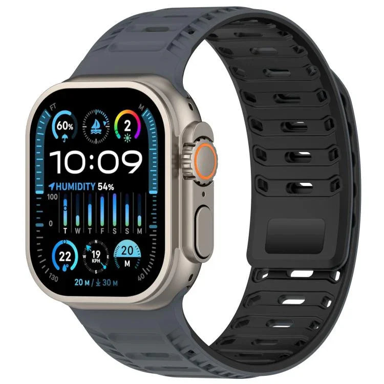 Mountain Armor Magnetisches Silikon-Uhrenarmband, für Apple Watch 46 mm / 49 mm / 45 mm / 44 mm, für Apple Watch 42 mm / 41 mm / 40 mm / 38 mm